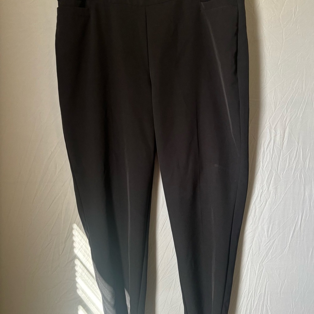 ZAC & RACHEL Women’s Black Zipper Pocket High Waist Pants Plus Size 18